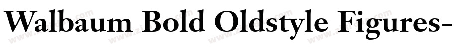 Walbaum Bold Oldstyle Figures字体转换